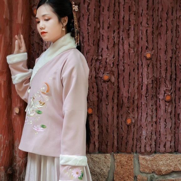 Swan Lake Embroidered Cardigan | Winter Blouse - Picture 1 of 7